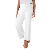 Plus Size Women's Straight-Leg Jeans by Soft Focus in White (Size 32 W)