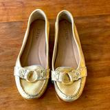 J. Crew Shoes | Crinkled Gold J. Crew Driving Moccasins. Size 8. Like New Condition. | Color: Gold | Size: 8
