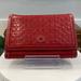 Coach Bags | Coach Red Embossed Leather Wallet - One Stain On Back Exterior | Color: Red/Silver | Size: Os