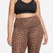 Nike Pants & Jumpsuits | Nwt Nike Dri-Fit Training One Mid-Rise Printed Leopard Glitter Active Le | Color: Black/Brown | Size: 3x