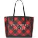 Pink Victoria's Secret Bags | Nwt Victoria’s Secret Red Plaid Tote Bag, Shoulder Bag, Gift Bag, Shopping Bag | Color: Black/Red | Size: Os