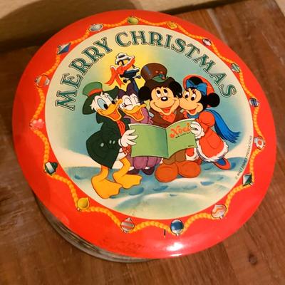 Disney Storage & Organization | Christmas Disney Tin Made In Europe | Color: Gold | Size: Os