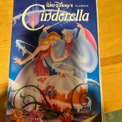 Disney Media | Disney Cinderella Vcr Black Diamond Edition. Like New! Rare Find!! | Color: Black | Size: Os