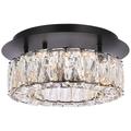 Monroe 12" Led Single Flush Mount In Black