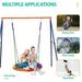 ZenSports Kids Outdoor Heavy-Duty Swing Stand Set W/40 Saucer Swing Web Tree Swing