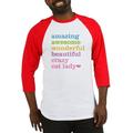 CafePress - Crazy Cat Lady Baseball Jersey - Cotton Baseball Jersey 3/4 Raglan Sleeve Shirt