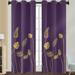 Ritualay Drapes Light Filtering Curtains Grommet Luxury Window Curtain Semi Sheer Privacy Home Decor Long Linen Textured Purple W: 43 x H:85