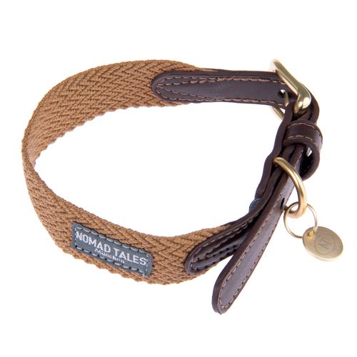 Nomad Tales Bloom Halsband, Caramel Größe XS: 30 - 36 cm Halsumfang, B 25 mm Hund