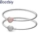 Boosbiy – Bracelet en or Rose/argent 17-21cm pour Couple bijoux de marque cadeau DIY
