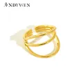 Andywen – bagues trois cercles en or argent Sterling 925 bijoux fins à la mode anneaux de mariage