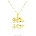 Adixyn-Collier pendentif enduit d'or pour maman et femme bijoux africains du Moyen-Orient cadeaux