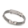 Bracelet manchette en argent pour homme acier inoxydable forme de flèche bracelets en diamant