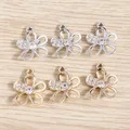 Breloques de fleurs en cristal pour femmes boucles d'oreilles pendantes colliers de présidence