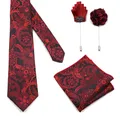 Ensembles de broches de cravate Paisley classiques pour hommes ensemble de broches de cravate en
