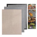 Tapis de cuisson en Silicone pour barbecue 40x33cm maille résistante à la chaleur grille creuse