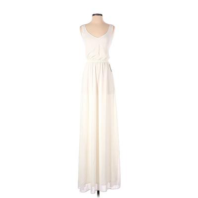 Show Me Your Mumu Cocktail Dress V Neck Sleeveless: Ivory Solid Dresses - Women's Size X-Small
