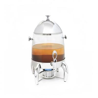 Eastern Tabletop 7592 2 gal Beverage Dispenser w/ Ice Chamber - Plastic Container, Stainless Base, Silver
