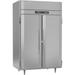 Victory Refrigeration RFS-2D-S1-HC 52 1/8" 2 Section Commercial Refrigerator Freezer - Solid Doors, Top Compressor, 115v, Silver