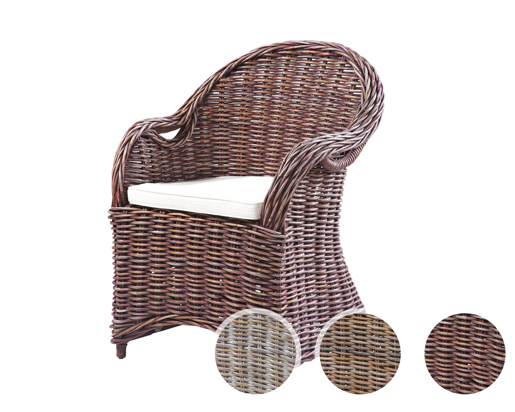 GartenZeit »Brest« Rattan-Sessel grau Image