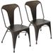 Set of 2 Antique Gray Austin Industrial Dining Chair 32.75”