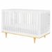 Modern Classic Solid Wooden Crib in White - 35 H x 53.5 L x 29.5 W inches