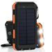 Solar Charger for Cell Phone iPhone20000mAh Portable Solar Power Bank with Dual 5V USB Ports 2 LED Light Flashlight Compass Battery Pack for Outdoor Camping Hiking