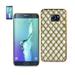 [Pack Of 2] REIKO SAMSUNG GALAXY S6 EDGE PLUS FLEXIBLE 3D RHOMBUS PATTERN TPU CASE WITH SHINY FRAME IN GOLD