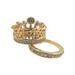 Kayannuo Rings Christmas Clearance Ladies Fashion Temperament Ring Sweet Rhinestone Crown Shape Ring Gifts for Women Men