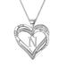 Kayannuo Necklaces Back to School Clearance Women s Heart Shaped Letter Necklace Silver Plated Heart Shape Pendant Necklace Birthday Gifts for Women