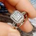 Kayannuo Rings Back to School Clearance Ladies Fashion Diamond Fashion Creative Square Diamond Ring Jewelry Gifts for Women Men