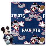 Northwest x Disney New England Patriots Mickey Hugger Pillow & Silk Touch Throw Set