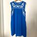 Urban Outfitters Dresses | Blue Mexican Style Sun Dress By Little White Lies (Vintage!) | Color: Blue | Size: S