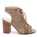 Jessica Simpson Shoes | Jessica Simpson Tinnay Lace Up Bootie Sandal Tan Size 7 | Color: Brown/Tan | Size: 7