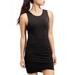 Athleta Dresses | Athleta Seeker Tank Dress Ruched Hem Shelf Bra Tank Dress Black | Color: Black | Size: Sp