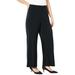 Plus Size Women's Refined Wide Leg Pant by Catherines in Black (Size 5XWP)