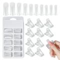 Lieonvis Quick Building Nail False Mold Clear Acrylic Extension Form Tips Clip Home Salon