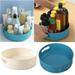 Walbest 360 Degree Rotatable Plastic Round Storage Tray Kitchen Condiment Organizer Cosmetic Container 9.06 x 2.56