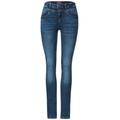 Street One Slim Fit Jeans Damen indigo wash, Gr. 26-30, Baumwolle, Weiblich Denim Hosen