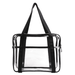 Clear Makeup Bags Large Travel Toiletry Bag for Women Transparent Bag Clear Cosmetic Bags with Handle Bathroom Organizer Bag PVC Tote Zipper Handbag Beach Bag (black)