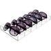 Acrylic Glasses Organizer Transparent 6 Slot Display Tray Case Eyewear Storage Tray Glasses Holder Rack for Makeup Watch Glasses Home