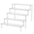 Multi Use Acrylic Display Riser Shelf Perfume Makeup Storage Organizer Countertop Collectibles Cupcakes Cosmetics Ladder Holder Showcase 5 Ladder 5 Tier