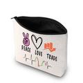 Stock Trader Makeup Bag Peace Love Trade Cosmetic Pouch Trading Stock Market Trader Gift Day Trading Bag Market Trading Financial Analyst Advisor Gift
