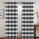 Curtains Black White Geometry Blackout Curtains Door Curtain Thermal Noise Reducing Curtains for Living Room Bedroom Eyelet Curtains 2 panels 2 x 43.31 x 84.65 inch