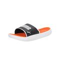 PUMA Men's Fashion Shoes SOFTRIDE SLIDE MASSAGE Slide Sandal, PUMA BLACK-PUMA WHITE-CAYENNE PEPPER, 43