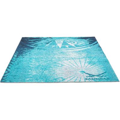 Teppich SANSIBAR "Keitum 011", blau, B:130cm H:3mm L:190cm, Polyester, Teppiche, Flachgewebe, modernes Design, Motiv Kompass Image
