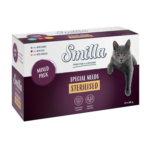 24 x 85 g Smilla Sterilised Frischebeutel Mixpack - Katzenfutter Nass