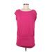 Boston Proper Short Sleeve Top Pink Scoop Neck Tops - Women's Size Small