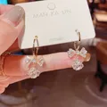 Boucles d'oreilles avec nœud en Zircon pour femmes tendance tendance tendance haute sensibilité