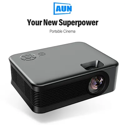 AUN-Mini Projecteur A30 Portable pour Home Cinéma Laser LED Cortors 4K 1080P Films Via Port
