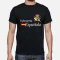 Infantería Española. T-Shirt Badge d'infanterie espagnole. T-shirt manches courtes col rond pour